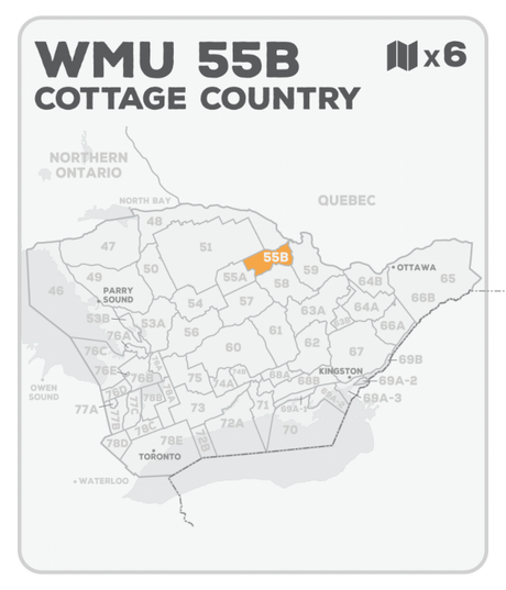 WMU 55B Hunting Bundle - Cottage Country Ontario (6 maps) - Hunting Bundle