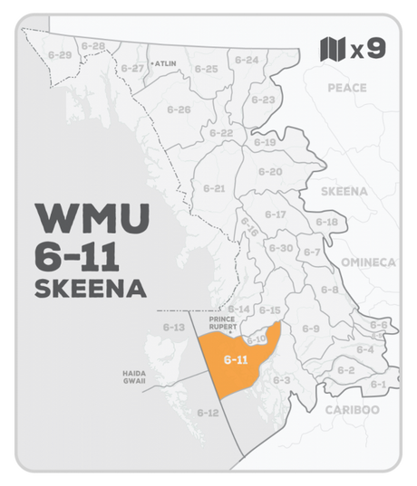 WMU 6-11 Hunting Bundle - Skeena Region BC (9 maps) - Hunting Bundle