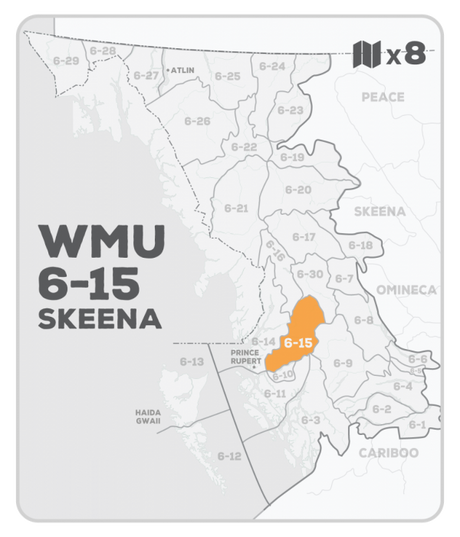 WMU 6-15 Hunting Bundle - Skeena Region BC (8 maps) - Hunting Bundle