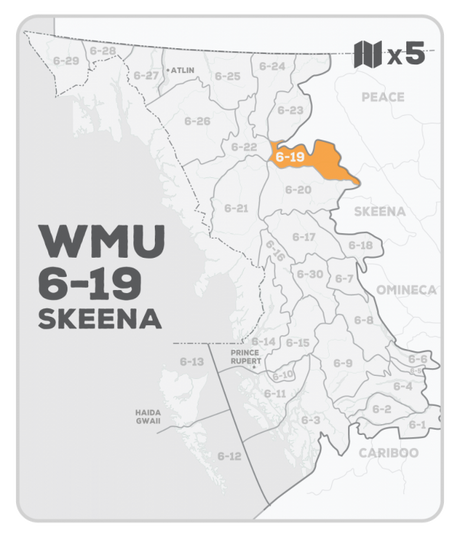 WMU 6-19 Hunting Bundle - Skeena Region BC (5 maps) - Hunting Bundle