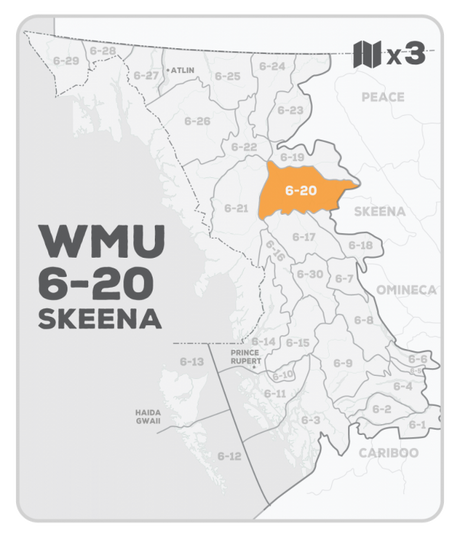 WMU 6-20 Hunting Bundle - Skeena Region BC (3 maps) - Hunting Bundle
