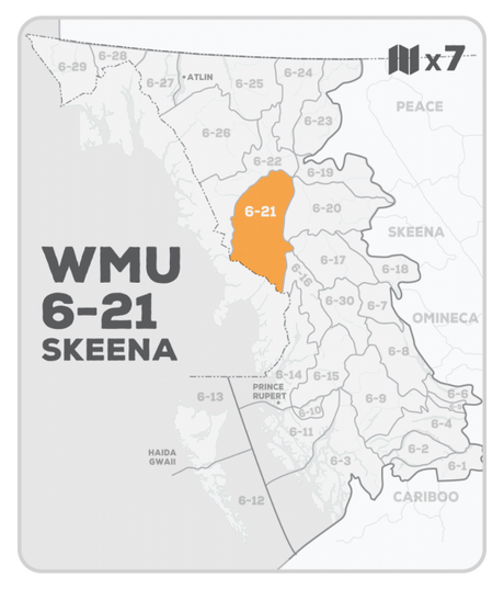 WMU 6-21 Hunting Bundle - Skeena Region BC (7 maps) - Hunting Bundle