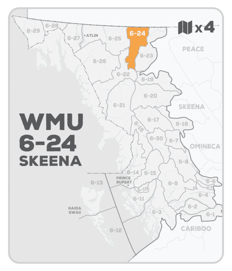 WMU 6-24 Hunting Bundle - Skeena Region BC (4 maps) - Hunting Bundle