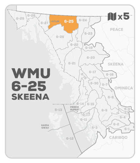 WMU 6-25 Hunting Bundle - Skeena Region BC (5 maps) - Hunting Bundle