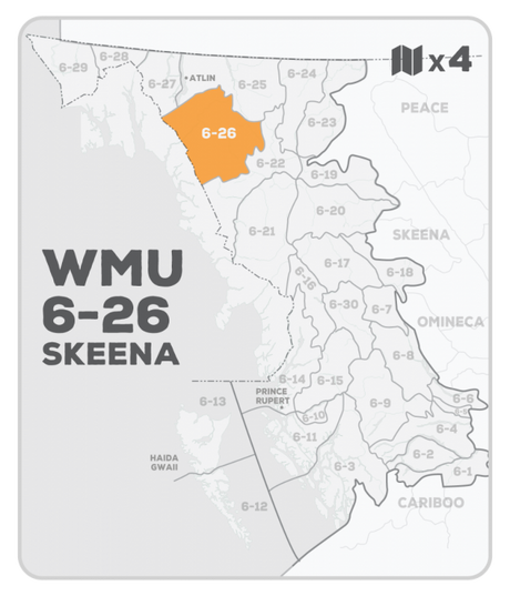 WMU 6-26 Hunting Bundle - Skeena Region BC (4 maps) - Hunting Bundle