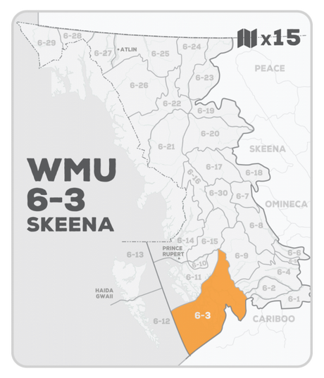 WMU 6-3 Hunting Bundle - Skeena Region BC (15 maps) - Hunting Bundle