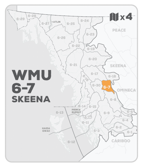WMU 6-7 Hunting Bundle - Skeena Region BC (4 maps) - Hunting Bundle