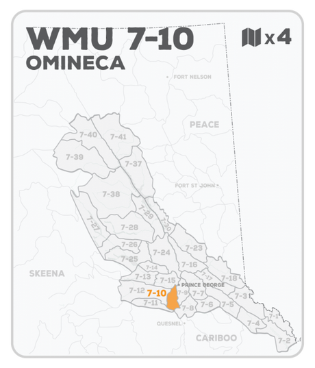 WMU 7-10 Hunting Bundle - Omineca Region BC - Backroad Maps