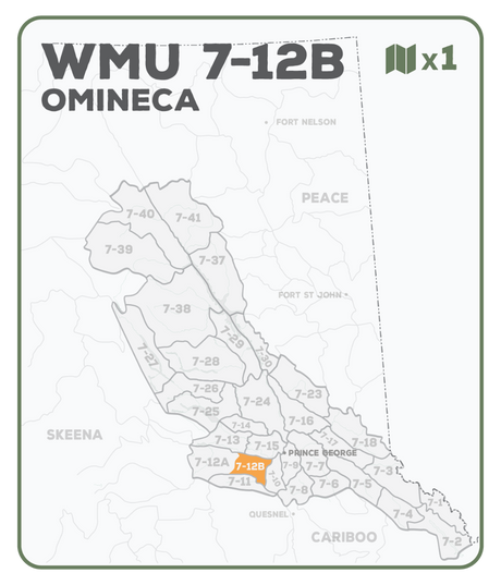 WMU 7-12 Zone B Omineca Region - Hunting Topo BC - Backroad Maps