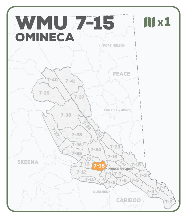 WMU 7-15 Omineca Region - Hunting Topo BC - Backroad Maps