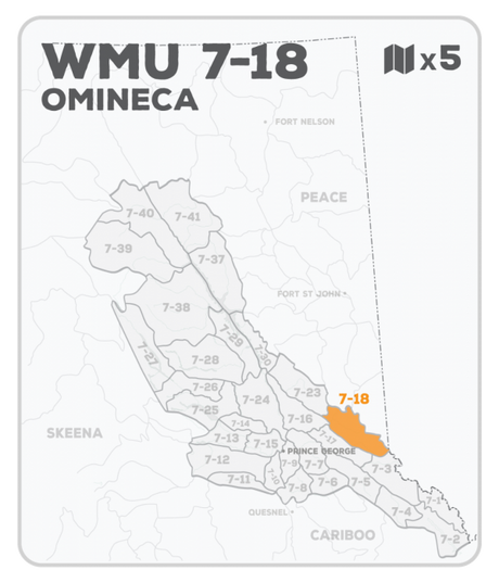 WMU 7-18 Hunting Bundle - Omineca Region BC - Backroad Maps