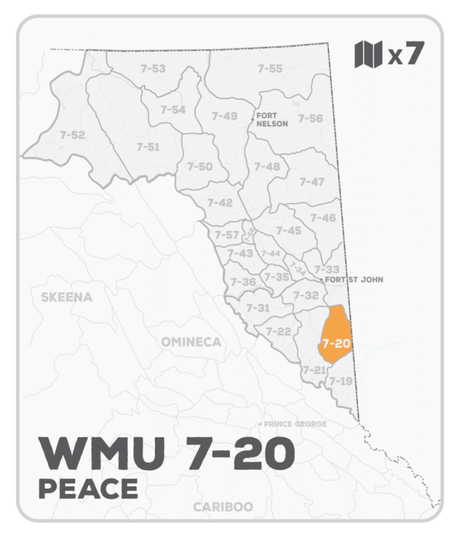 WMU 7-20 Hunting Bundle - Peace Region BC (7 maps) - Hunting Bundle