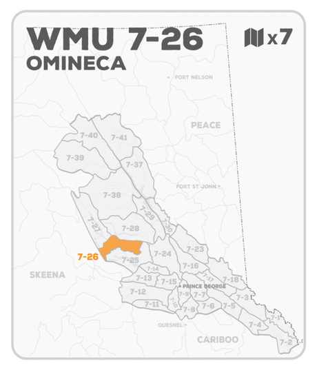 WMU 7-26 Hunting Bundle - Omineca Region BC - Backroad Maps