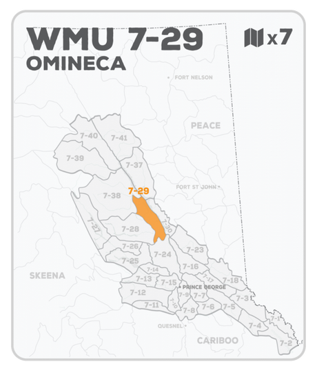 WMU 7-29 Hunting Bundle - Omineca Region BC - Backroad Maps