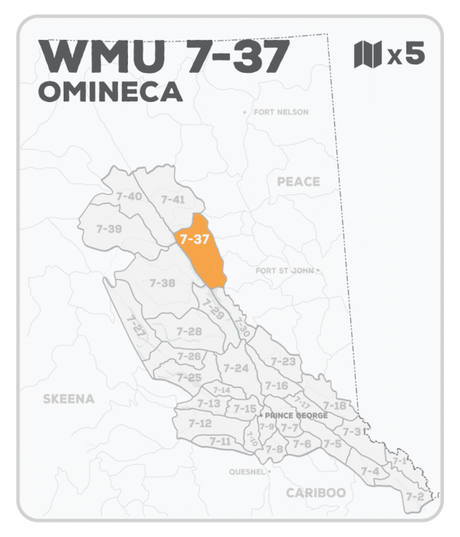 WMU 7-37 Hunting Bundle - Omineca Region BC - Backroad Maps