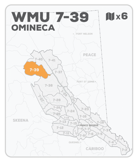 WMU 7-39 Hunting Bundle - Omineca Region BC - Backroad Maps
