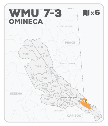 WMU 7-3 Hunting Bundle - Omineca Region BC - Backroad Maps