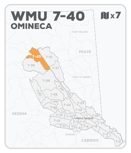 WMU 7-40 Hunting Bundle - Omineca Region BC - Backroad Maps