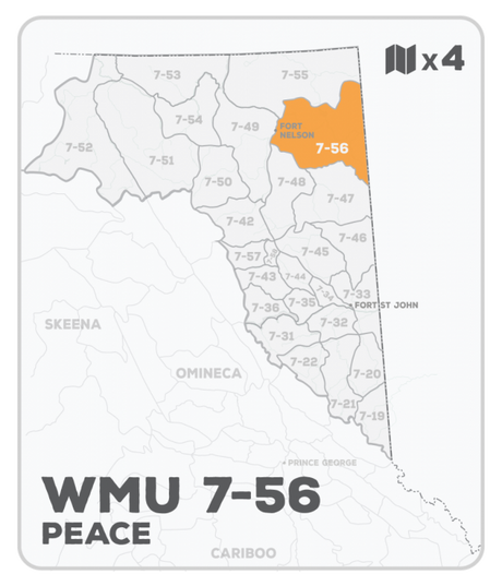 WMU 7-56 Hunting Bundle - Peace Region BC (4 maps) - Hunting Bundle