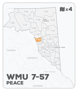 WMU 7-57 Hunting Bundle - Peace Region BC (4 maps) - Hunting Bundle