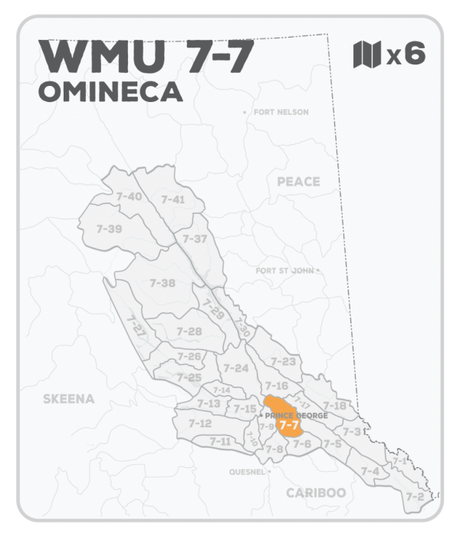 WMU 7-7 Hunting Bundle - Omineca Region BC - Backroad Maps