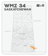 WMZ 34 Saskatchewan Hunting Maps Bundle (6 maps) - Hunting Bundle