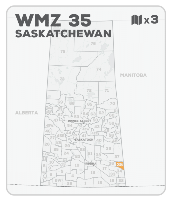 WMZ 35 Saskatchewan Hunting Maps Bundle (3 maps) - Hunting Bundle