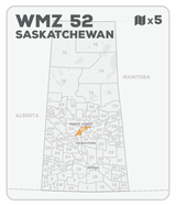 WMZ 52 Saskatchewan Hunting Maps Bundle (5 maps) - Hunting Bundle