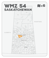 WMZ 54 Saskatchewan Hunting Maps Bundle (6 maps) - Hunting Bundle