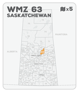 WMZ 63 Saskatchewan Hunting Maps Bundle (5 maps) - Hunting Bundle