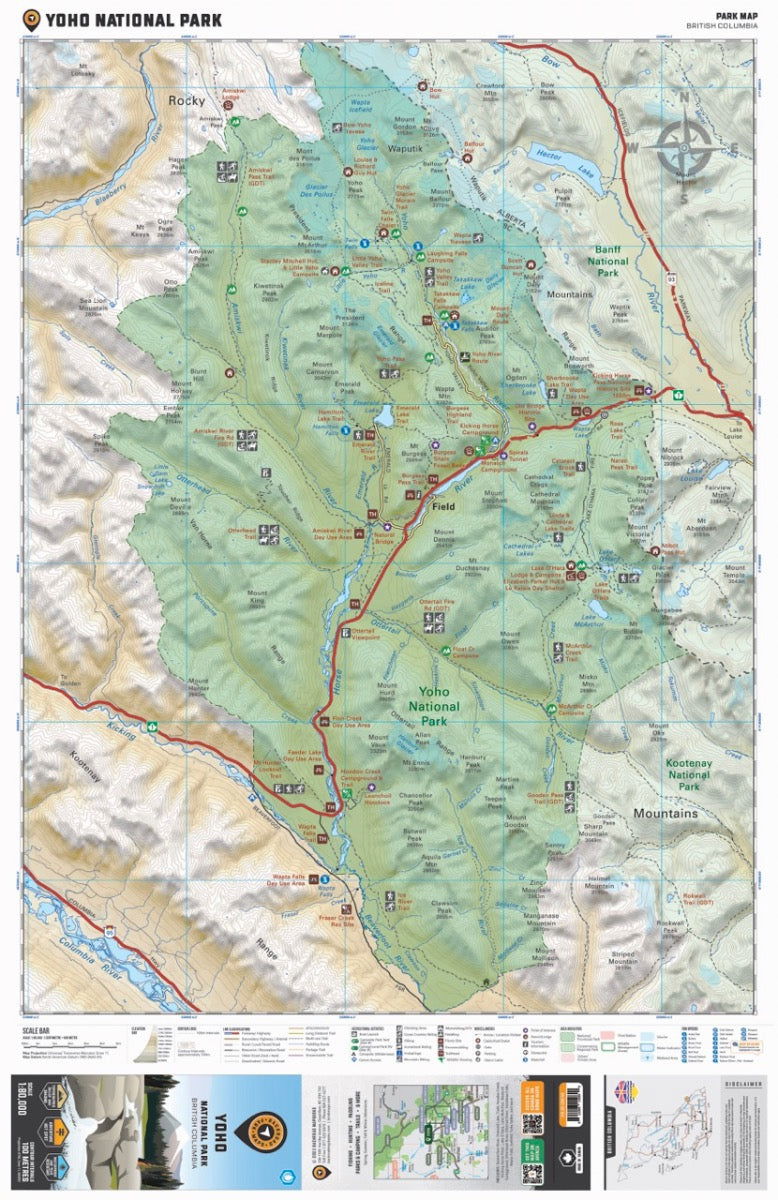 Yoho National Park BC - Park Map - Backroad Maps