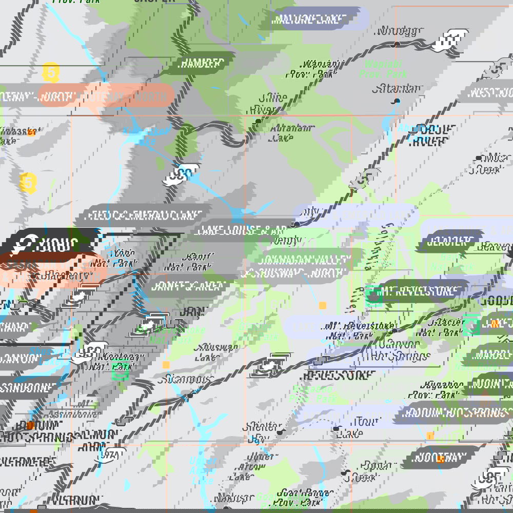 Yoho National Park BC - Park Map - Backroad Maps