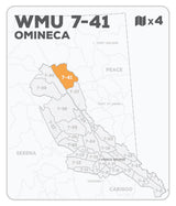 WMU 7-41 Hunting Bundle - Omineca Region BC (4 maps) - Backroad Maps