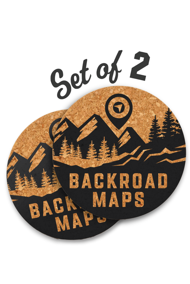 Backroad Maps Coasters (Set of 2)