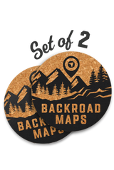 Backroad Maps Coasters (Set of 2)