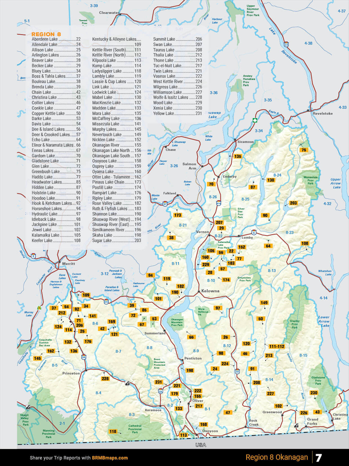 Thompson Okanagan BC Fishing Mapbook