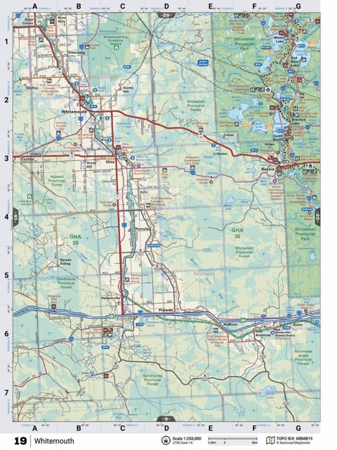 MBMB19 TOPO Map - Whitemouth - Backroad Maps