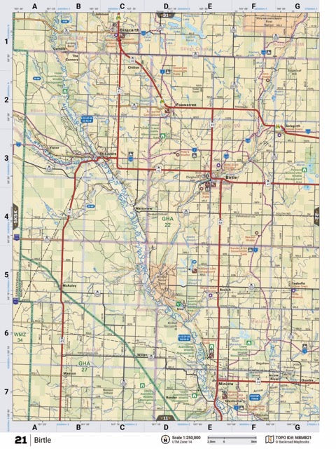 MBMB21 TOPO Map - Birtle - Backroad Maps