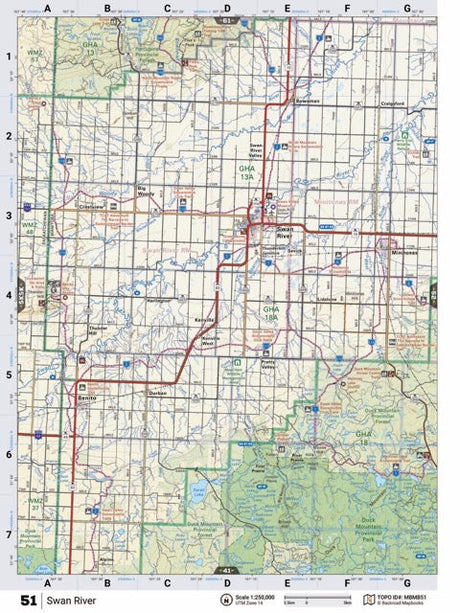 MBMB51 TOPO Map - Swan River - Backroad Maps