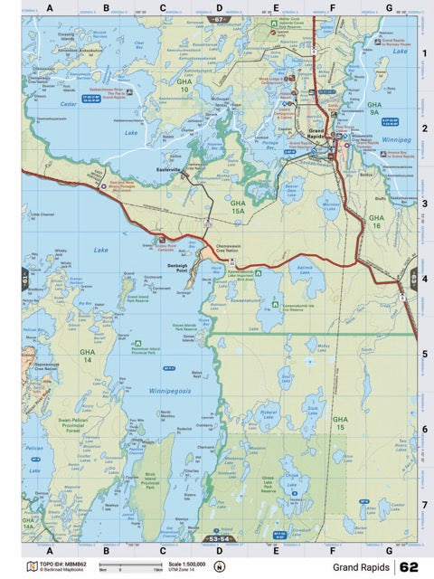 MBMB62 Wall Map - Grand Rapids - Backroad Maps