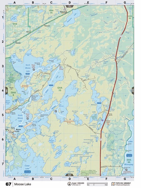 MBMB67 TOPO Map - Moose Lake - Backroad Maps
