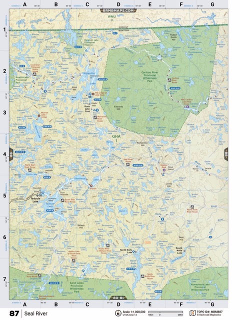 MBMB87 Wall Map - Seal River – Backroad Maps