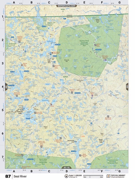 MBMB87 Wall Map - Seal River - Backroad Maps