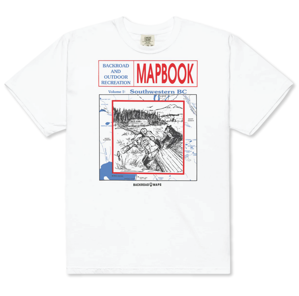 Backroad Mapbooks Original 1994 Cover T-Shirt (Light)