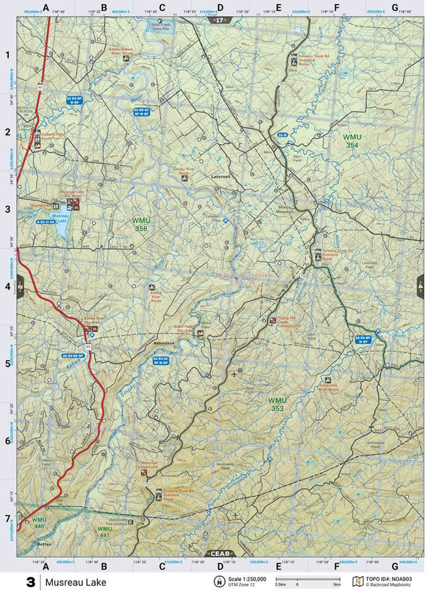 NOAB3 TOPO Map - Latornell - Backroad Maps
