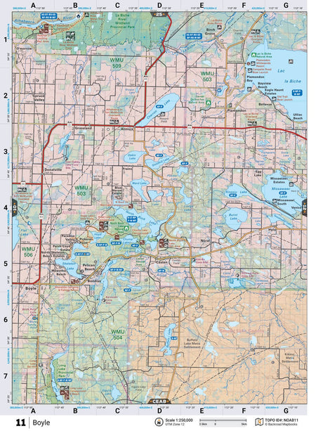 NOAB11 Wall Map - Boyle - Backroad Maps