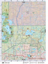 NOAB13 Wall Map - Wolf Lake - Backroad Maps