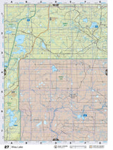 NOAB27 Wall Map - Wiau Lake - Backroad Maps