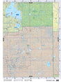 NOAB28 Wall Map - Winefred Lake - Backroad Maps