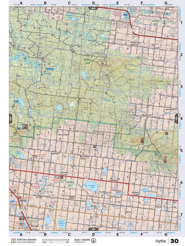 NOAB30 Wall Map - Hythe - Backroad Maps